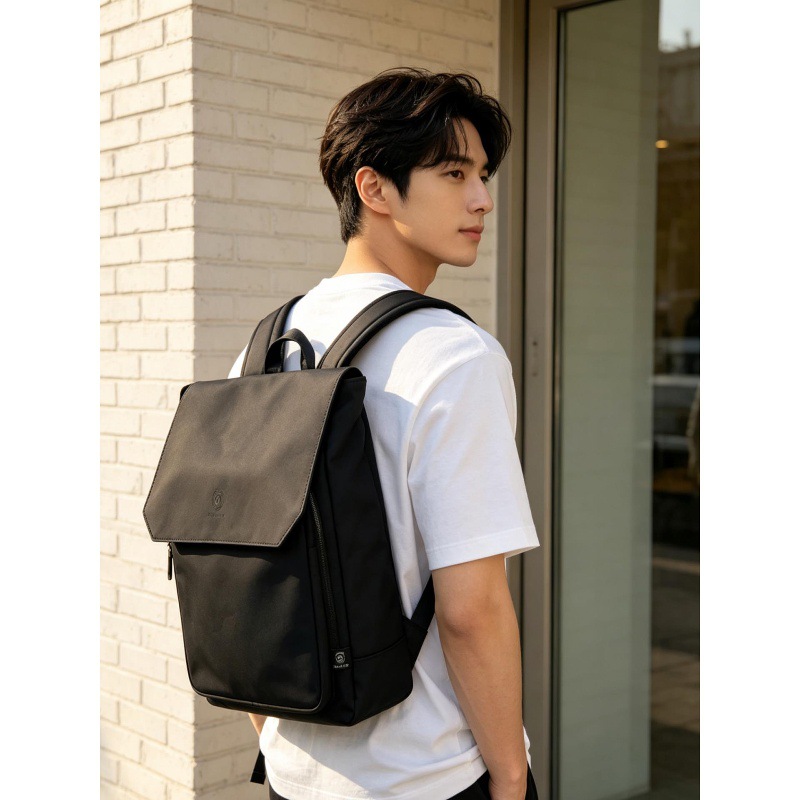 High Quality Flap PU Leather L - огляд і ціна Leather Work Rucksack Mens