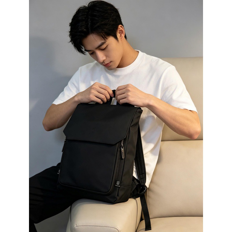 High Quality Flap PU Leather L - огляд і ціна Leather Work Rucksack Mens