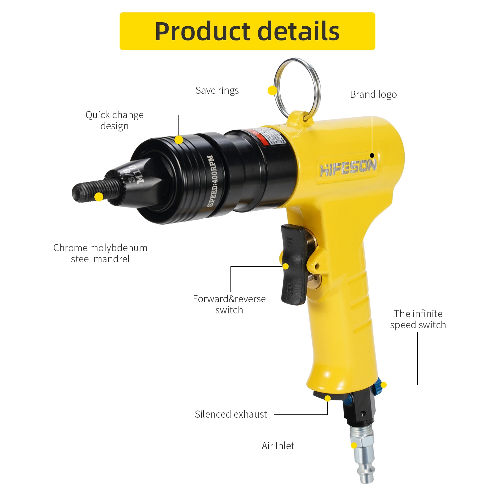 Pneumatic Air Rivet Nut Guns I - огляд і ціна Rivet Setter Tool