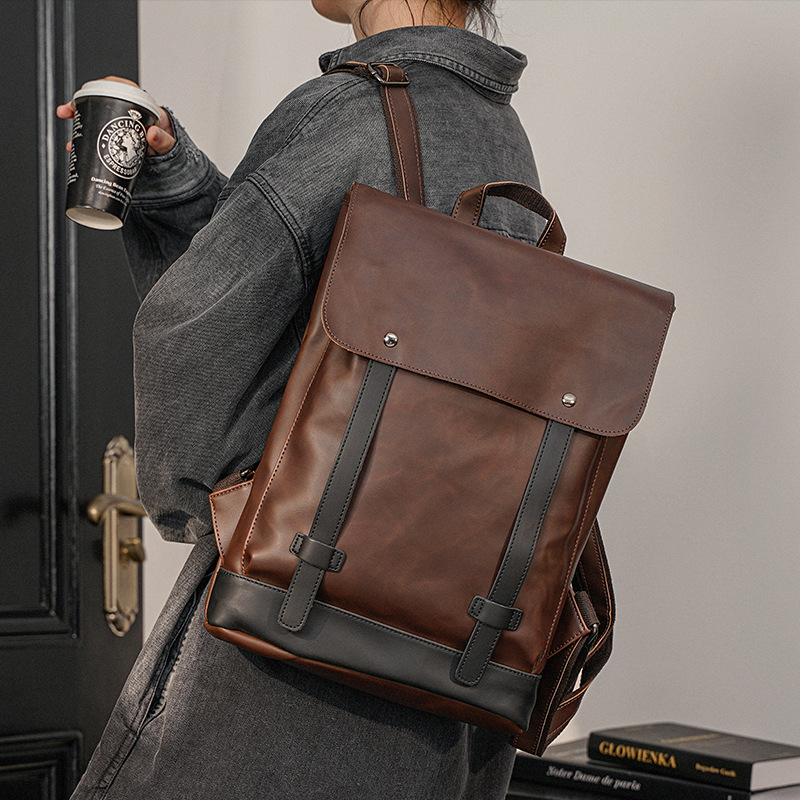 Men Vintage Leather Backpack 1 - огляд і ціна Leather Work Rucksack Mens