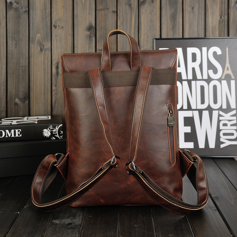 Men Vintage Leather Backpack 1 - огляд і ціна Leather Work Rucksack Mens