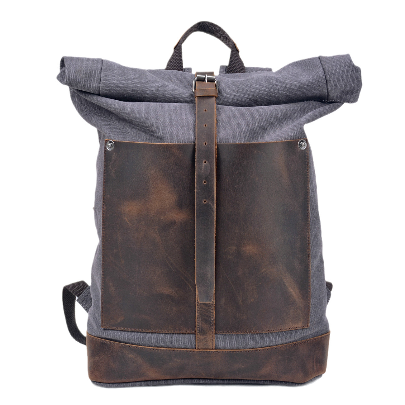 Men’s Waxed‑Canvas Roll‑Top Ru - огляд і ціна Leather Work Rucksack Mens