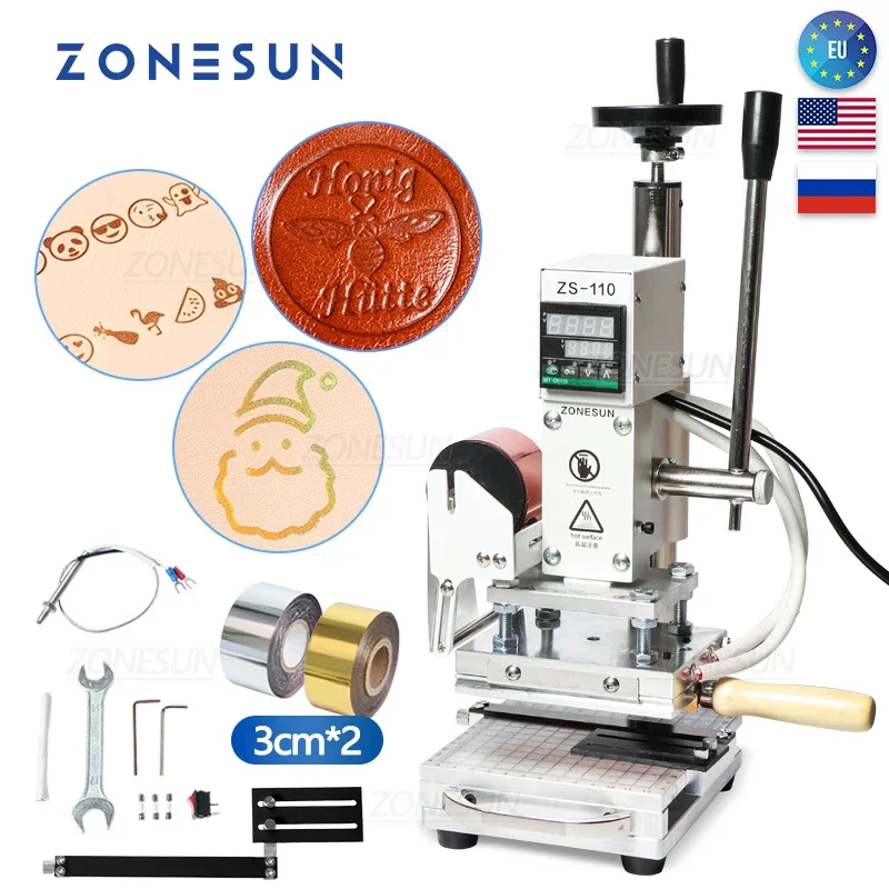 ZONESUN ZS110 Hot Foil Stampin - огляд і ціна Leatherwork Hand Press